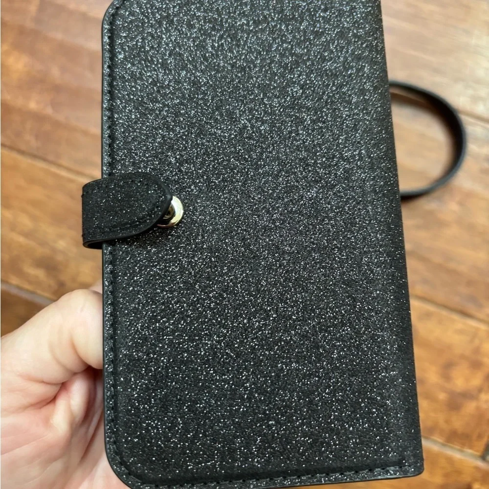 NWOTKate Spade Black Magnetic Wrap  Chain Crossbody Iphone 12 mini Case